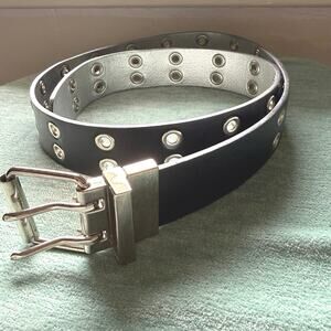 Faux Leather Grommet Studded belt Scene Emo Jersey Shore Y2K Early 2000 Club